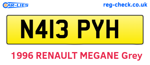 N413PYH are the vehicle registration plates.