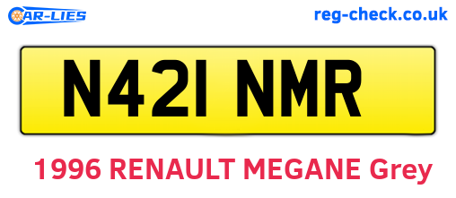 N421NMR are the vehicle registration plates.