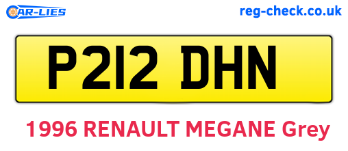 P212DHN are the vehicle registration plates.