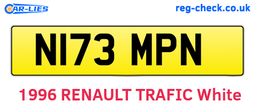 N173MPN are the vehicle registration plates.