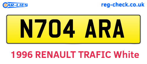 N704ARA are the vehicle registration plates.