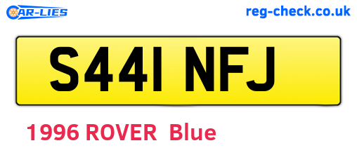S441NFJ are the vehicle registration plates.