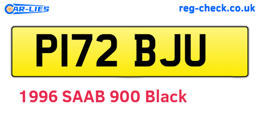 P172BJU are the vehicle registration plates.