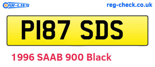 P187SDS are the vehicle registration plates.
