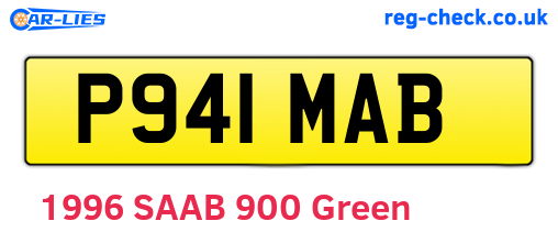 P941MAB are the vehicle registration plates.