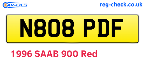 N808PDF are the vehicle registration plates.