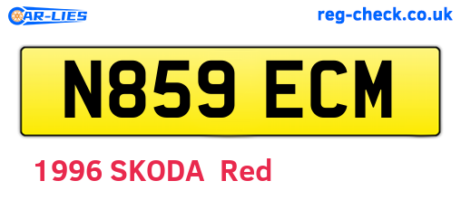N859ECM are the vehicle registration plates.
