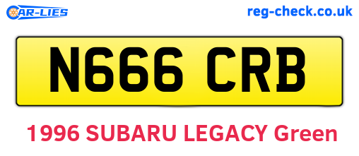 N666CRB are the vehicle registration plates.