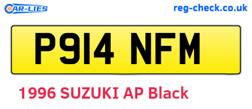 P914NFM are the vehicle registration plates.