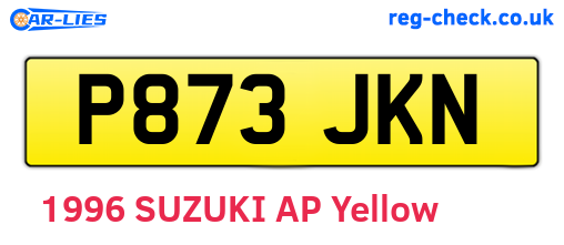 P873JKN are the vehicle registration plates.
