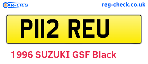 P112REU are the vehicle registration plates.