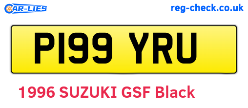 P199YRU are the vehicle registration plates.