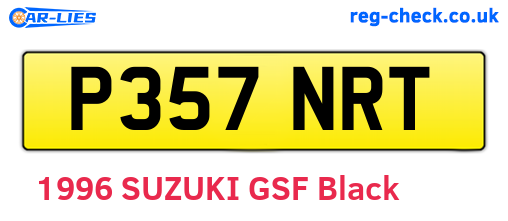 P357NRT are the vehicle registration plates.
