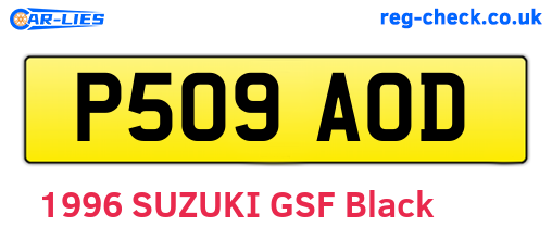 P509AOD are the vehicle registration plates.