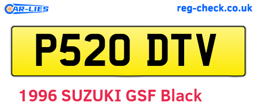 P520DTV are the vehicle registration plates.