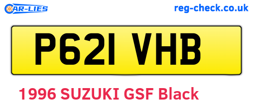 P621VHB are the vehicle registration plates.