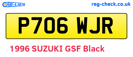 P706WJR are the vehicle registration plates.