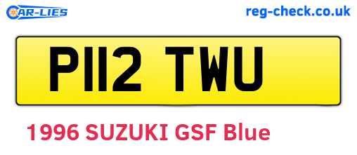P112TWU are the vehicle registration plates.