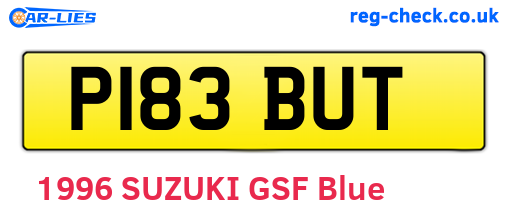 P183BUT are the vehicle registration plates.