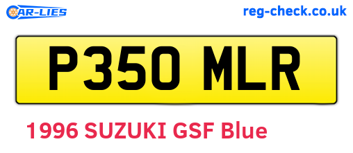 P350MLR are the vehicle registration plates.