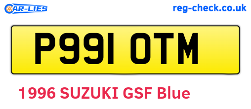 P991OTM are the vehicle registration plates.