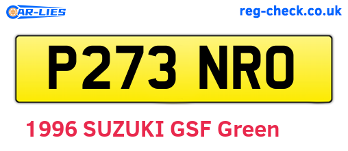 P273NRO are the vehicle registration plates.