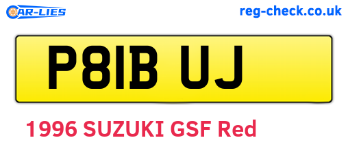 P81BUJ are the vehicle registration plates.