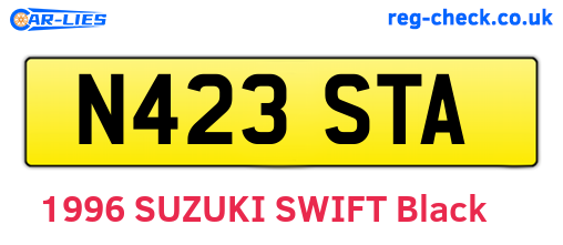 N423STA are the vehicle registration plates.