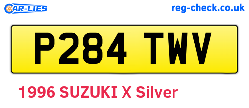 P284TWV are the vehicle registration plates.