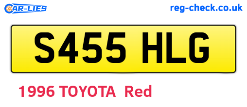 S455HLG are the vehicle registration plates.