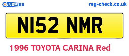 N152NMR are the vehicle registration plates.