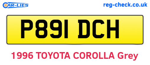 P891DCH are the vehicle registration plates.