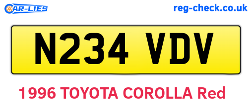 N234VDV are the vehicle registration plates.