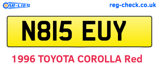 N815EUY are the vehicle registration plates.