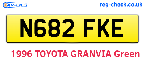 N682FKE are the vehicle registration plates.