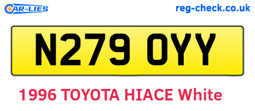 N279OYY are the vehicle registration plates.