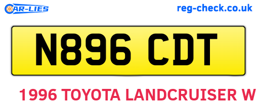 N896CDT are the vehicle registration plates.