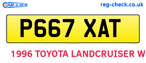P667XAT are the vehicle registration plates.