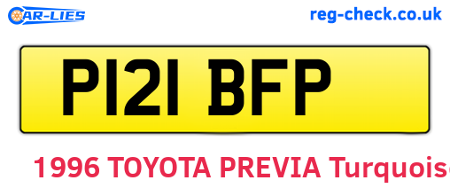 P121BFP are the vehicle registration plates.