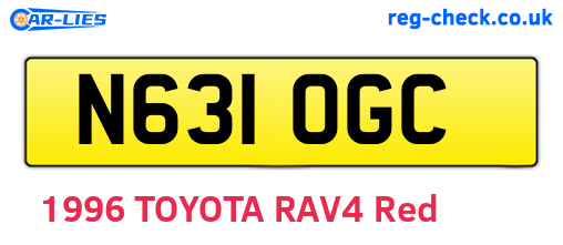 N631OGC are the vehicle registration plates.