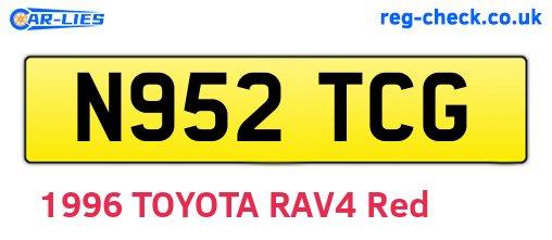 N952TCG are the vehicle registration plates.