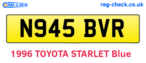 N945BVR are the vehicle registration plates.
