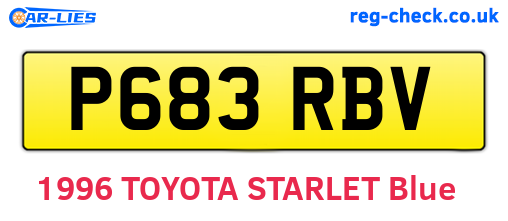 P683RBV are the vehicle registration plates.