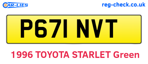 P671NVT are the vehicle registration plates.