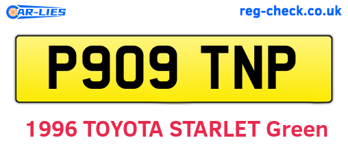 P909TNP are the vehicle registration plates.