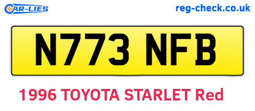 N773NFB are the vehicle registration plates.