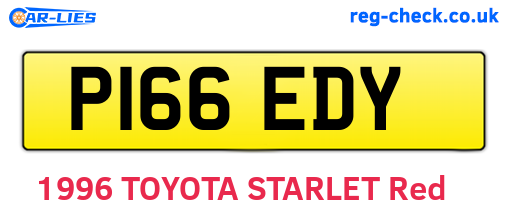 P166EDY are the vehicle registration plates.