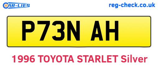 P73NAH are the vehicle registration plates.