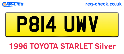 P814UWV are the vehicle registration plates.