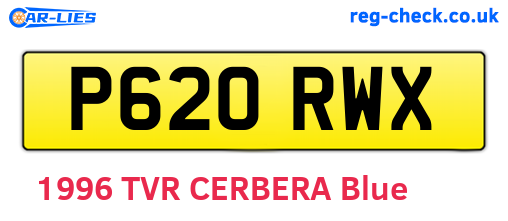 P620RWX are the vehicle registration plates.